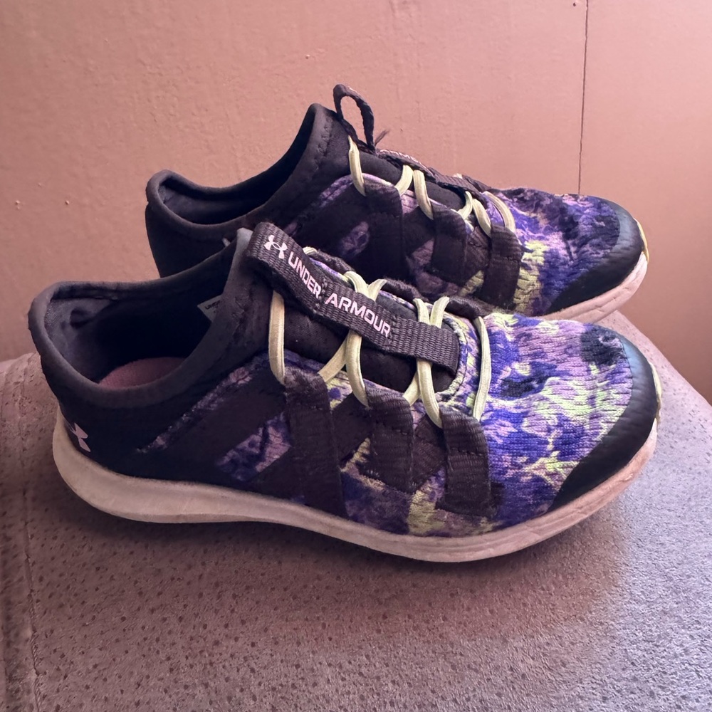 Under Armour Kids' Purple and Black Sneakers